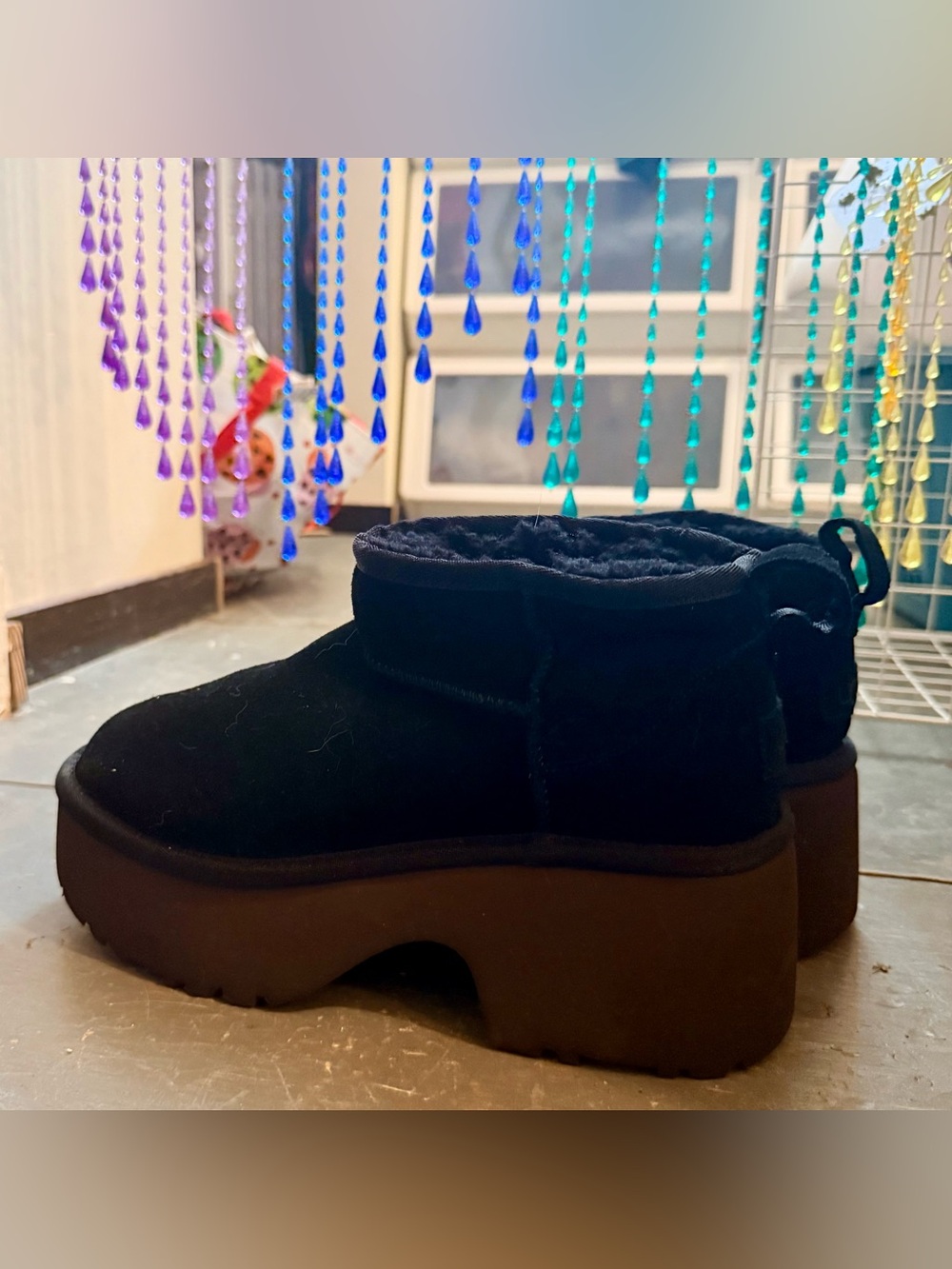 UGG Black Platform Winter Ankle Boot - Women